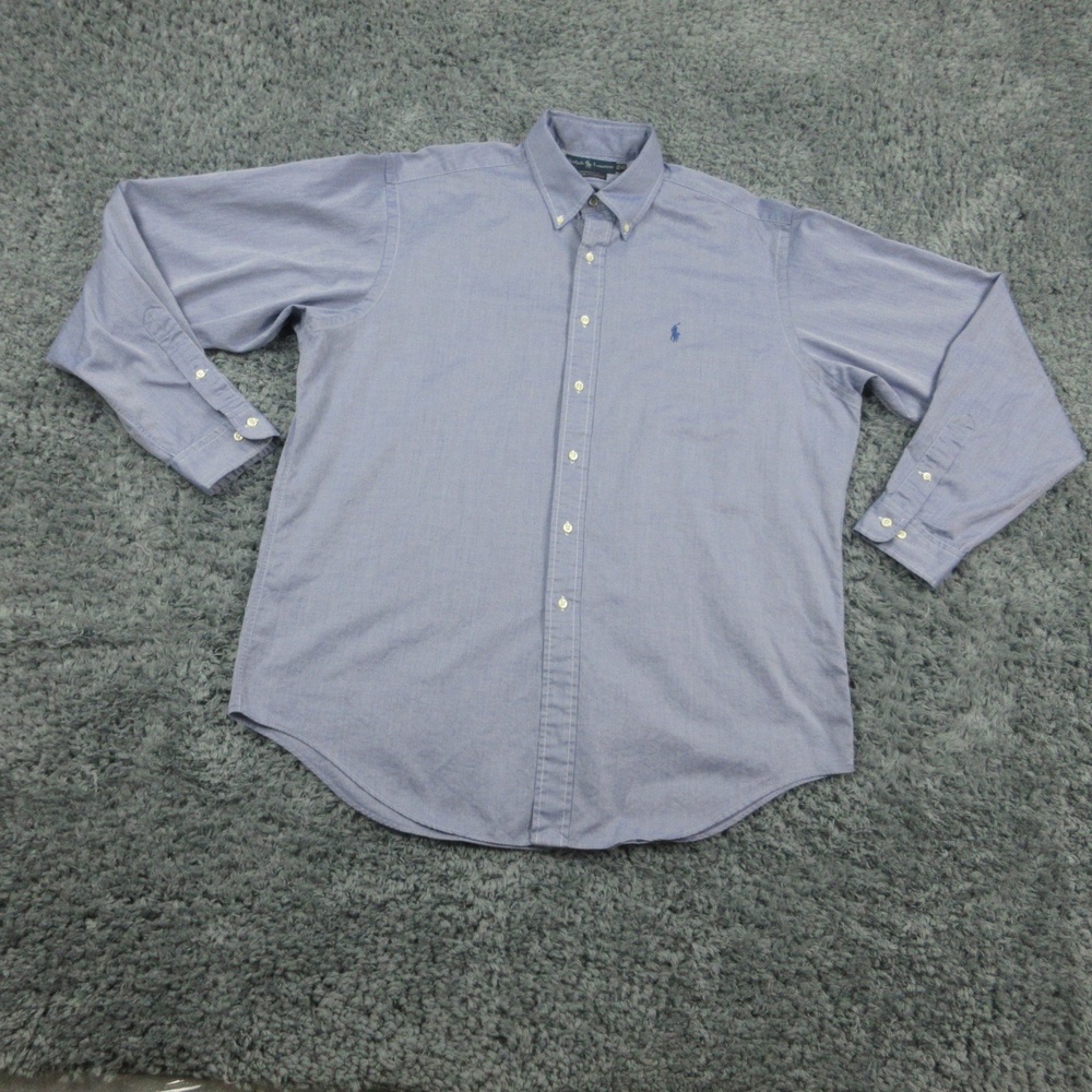 Ralph Lauren Shirt Mens 16.5 XL Blue Yarmouth Button Down Oxford Classic Cotton